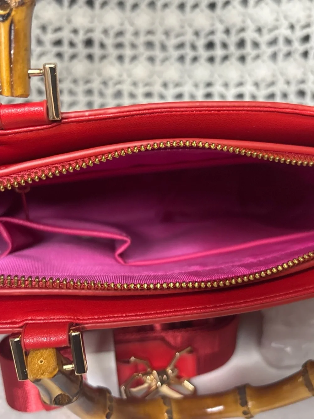 Trina Turk Leather Satchel with Bamboo-Style Handle
